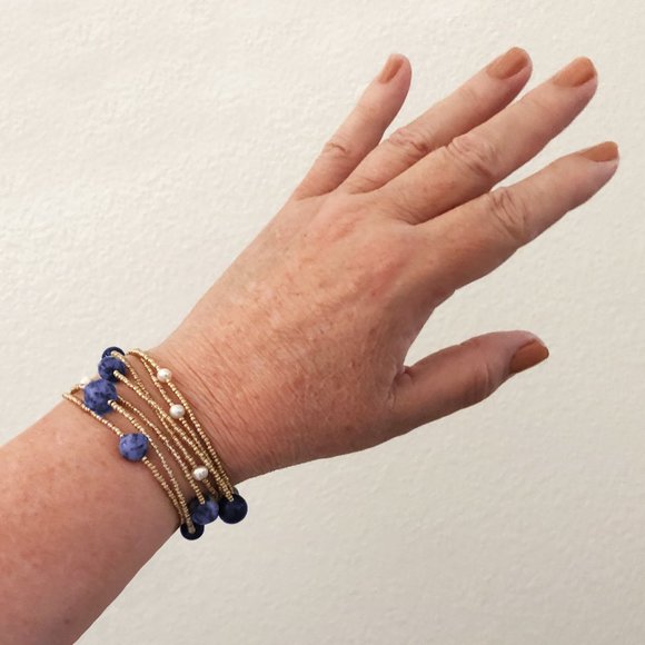 Ali & Bird Lapis Necklace/Wrap Bracelet, Ultramarine Blue - Picture 1 of 3